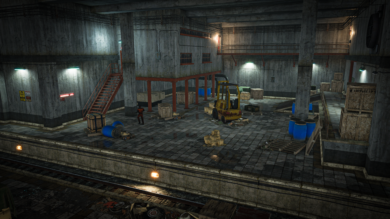 Rust Console Edition underground station with platforms and loot