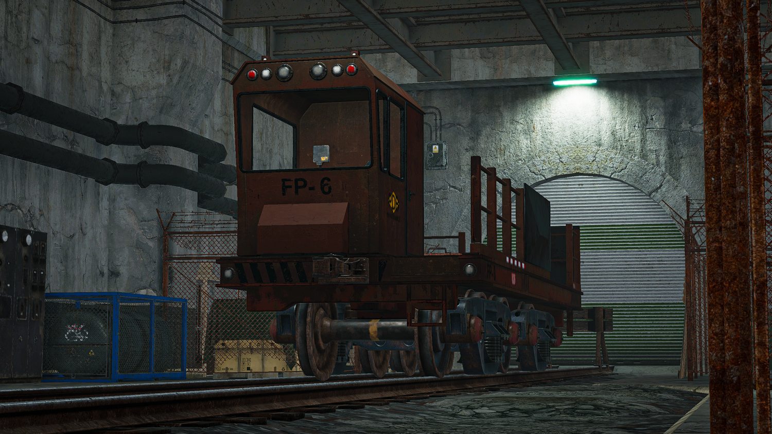 Rust Console Edition Work Cart vehicle for tunnel travel