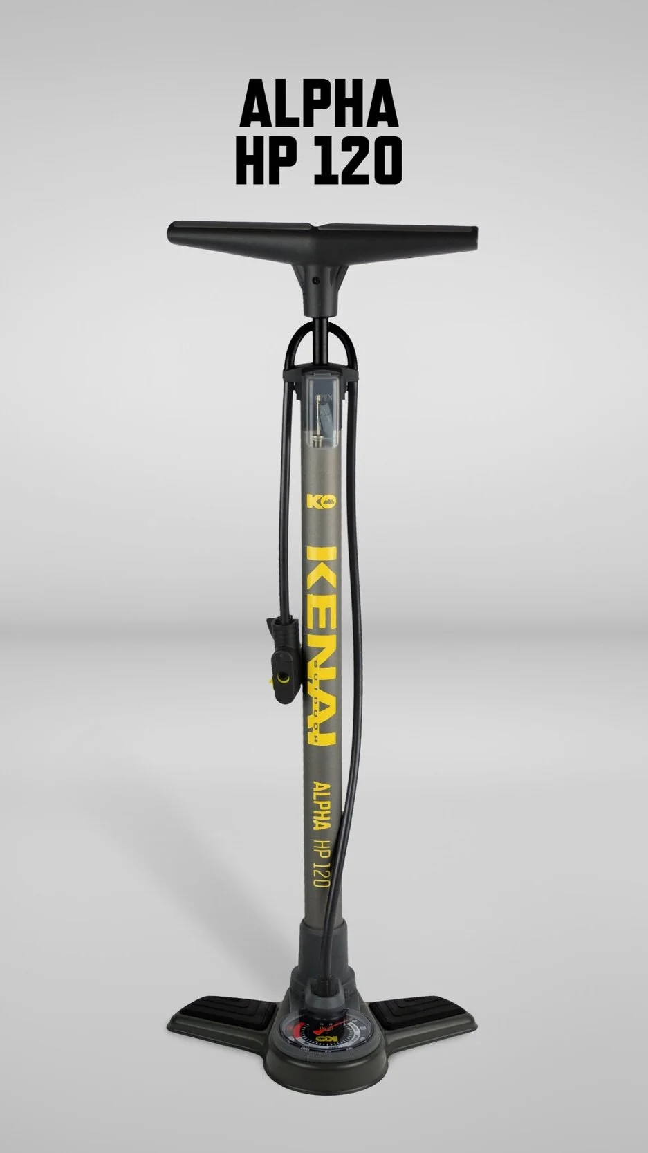 Versatile pump with a large and sturdy construction for all types of bikes.