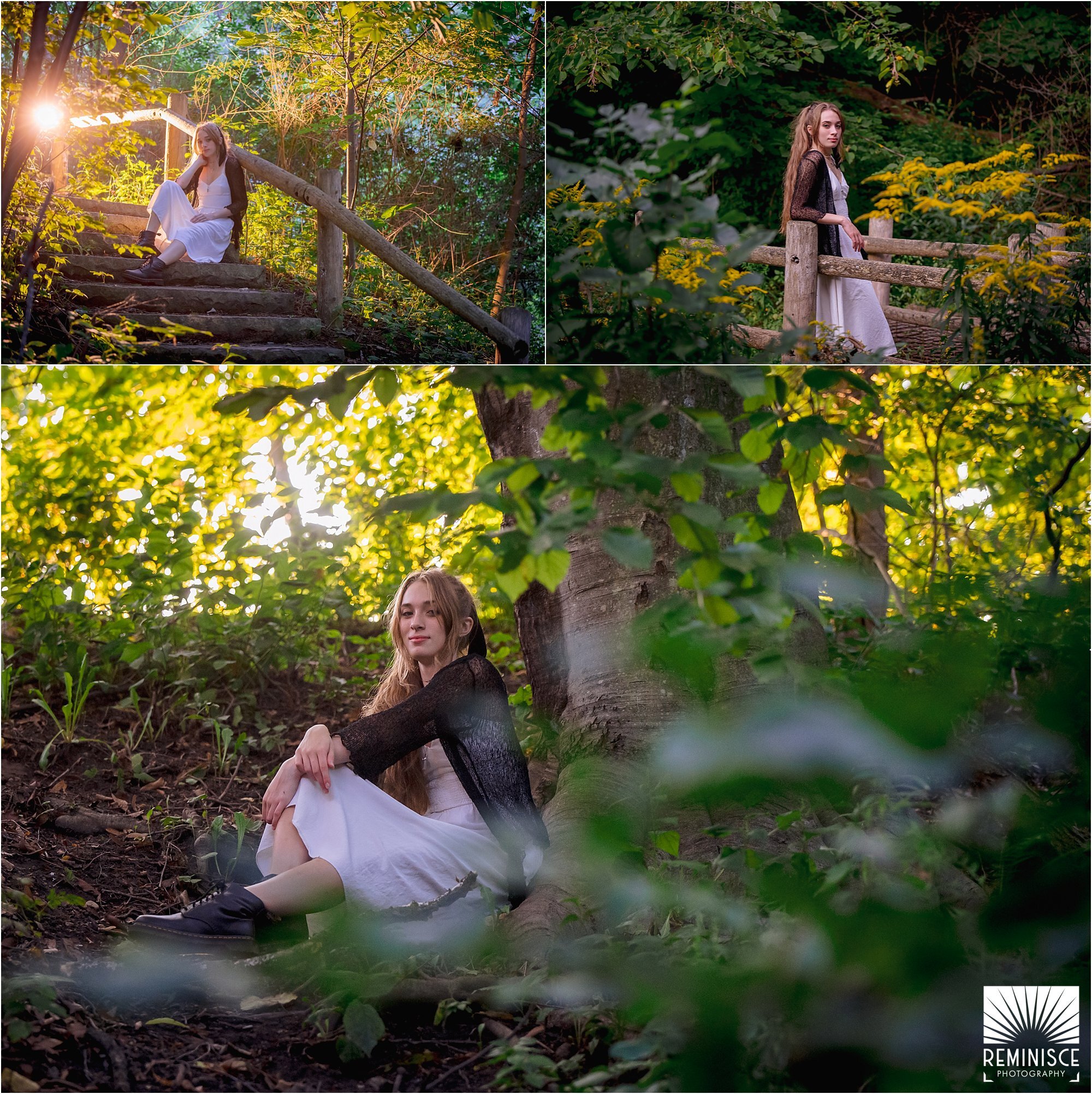 01-artistic-senior-portrait-lake-park-nature-evening-sunset-wood-forest-ravine-sitting-by-tree-bridge-stairs.jpg