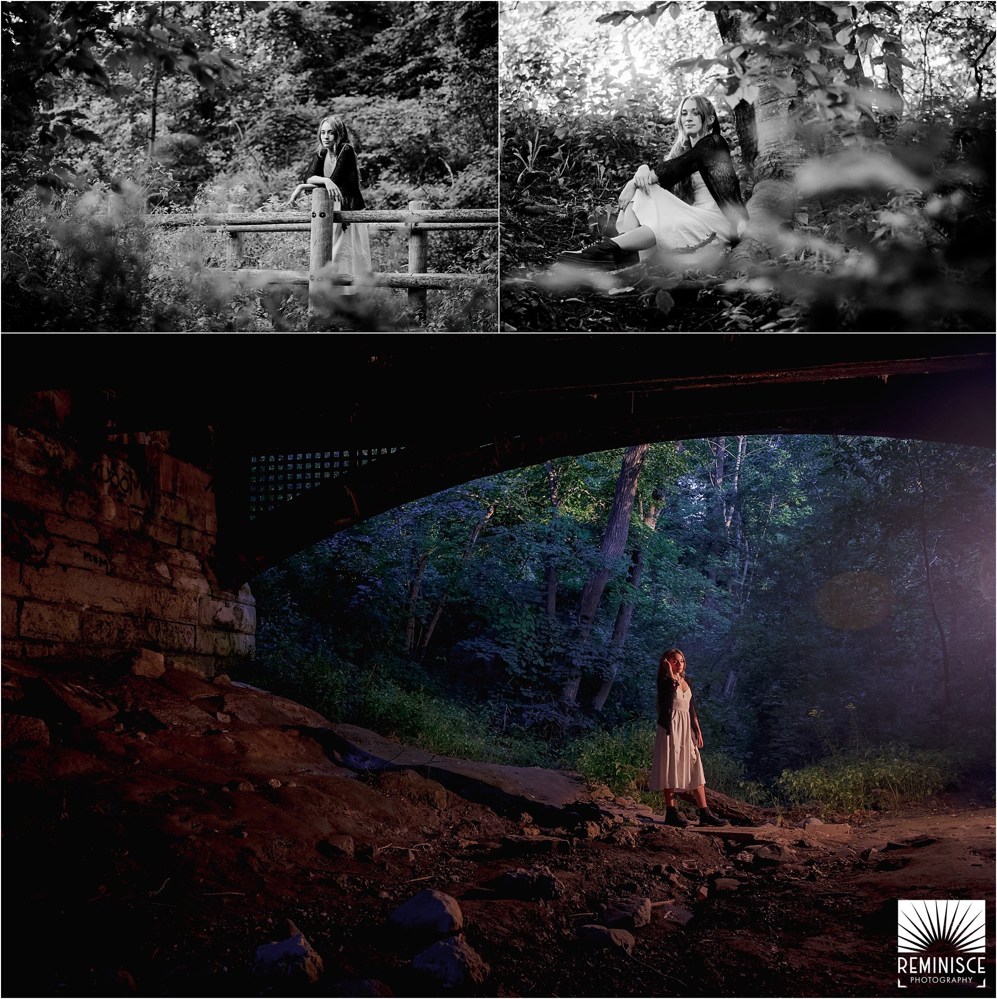 06-artistic-senior-portrait-lake-park-nature-evening-sunset-wood-forest-ravine-under-bridge.jpg