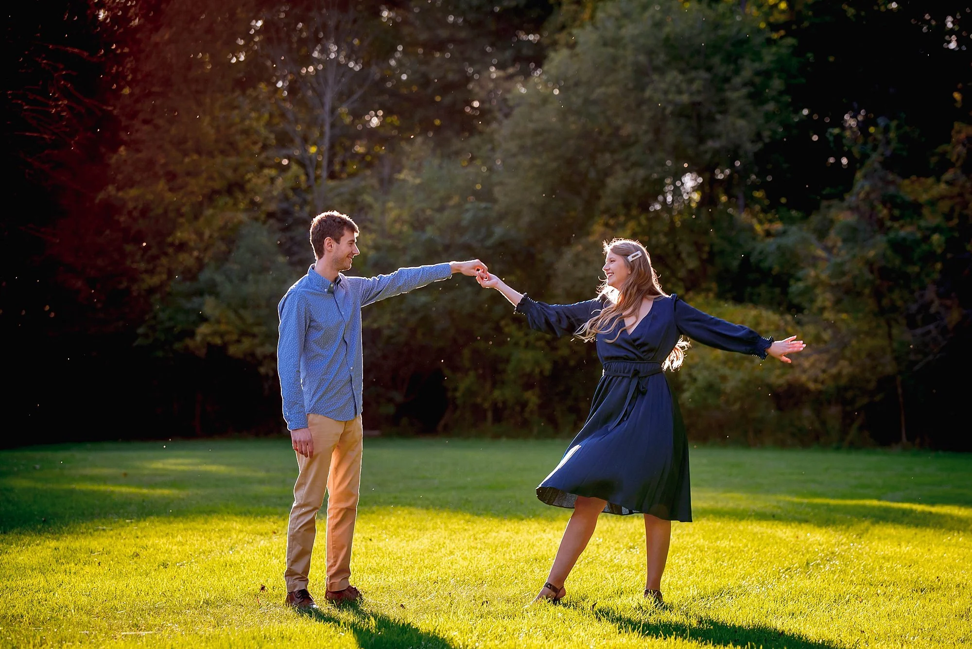Alex and Harmony | Engagement Photos at South Milwaukee's Grant Park / Seven Bridges