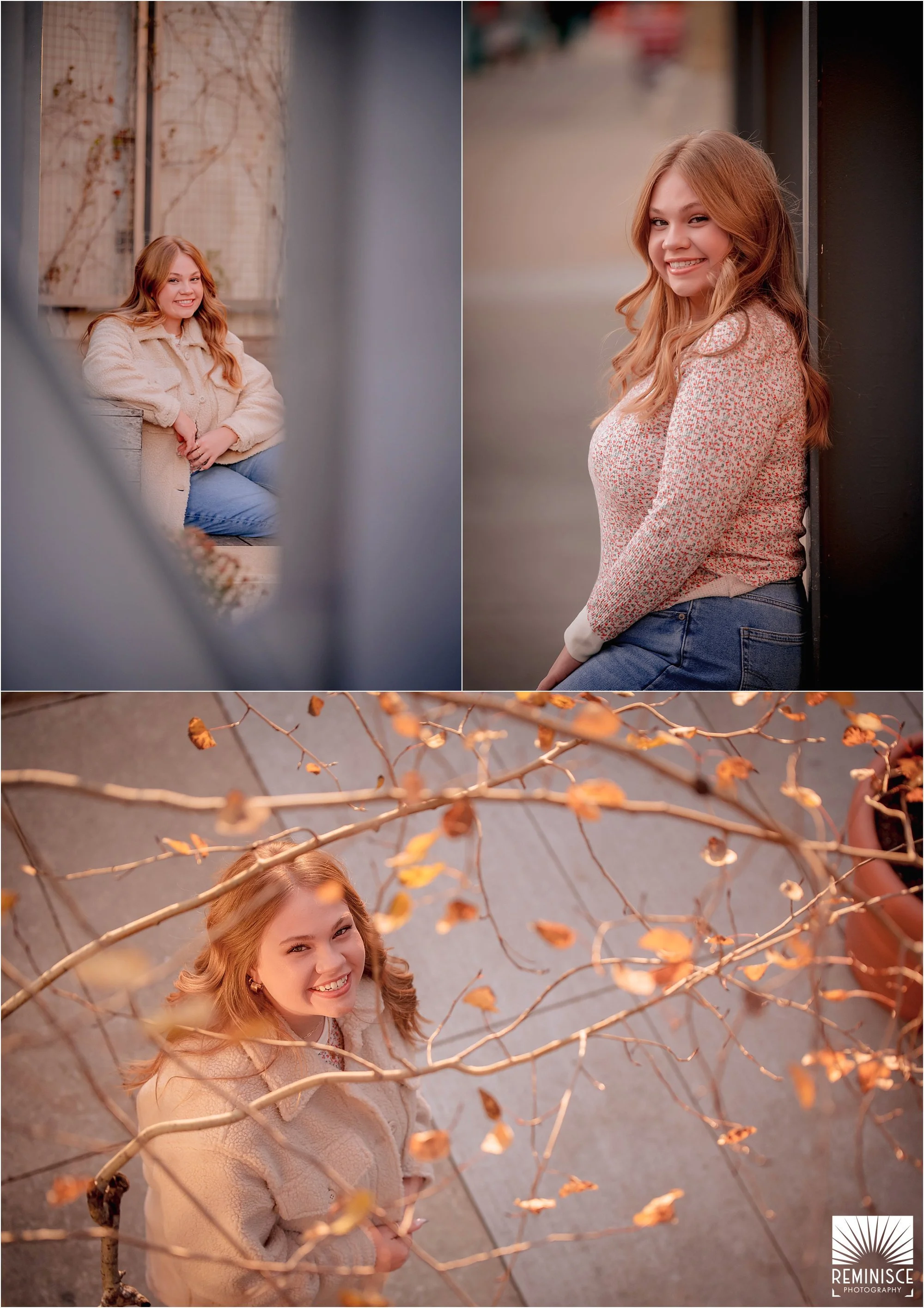05-fall-senior-portraits-milwaukee-third-ward-creative-photographed-through-fall-leaves-branches.jpg