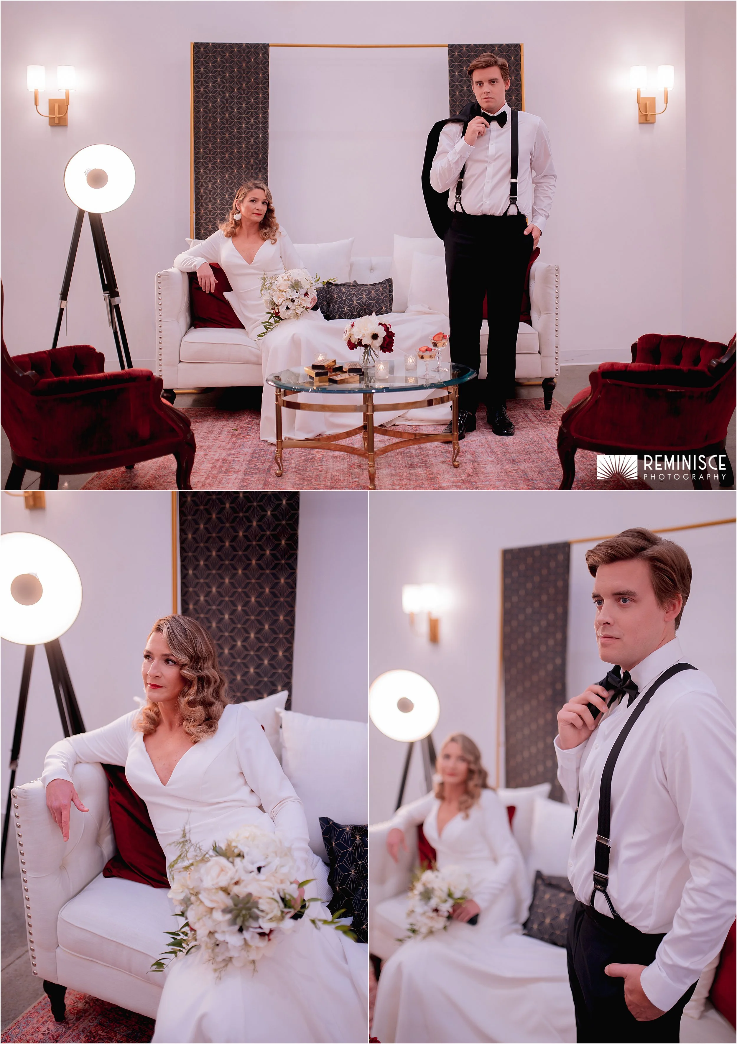 10-bride-groom-golden-age-glamour-white-couch-groom-coat-over-shoulder.JPG