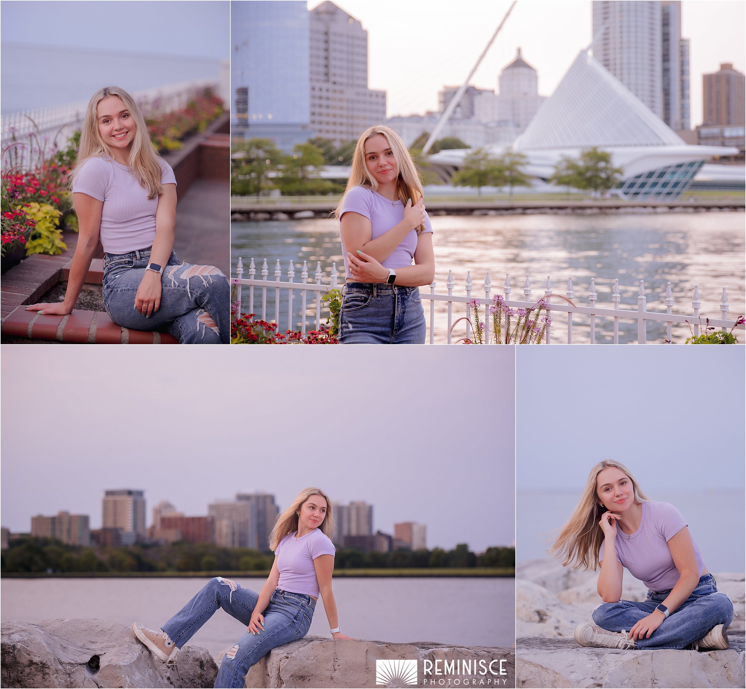 Best Milwaukee, Madison, and Chicago senior portrait photographer. Artistic and candid high school yearbook photography featuring graduation, downtown, nature, and the lakefront in photoshoot sessions without drape. Boy, girl, and non binary senior photos.