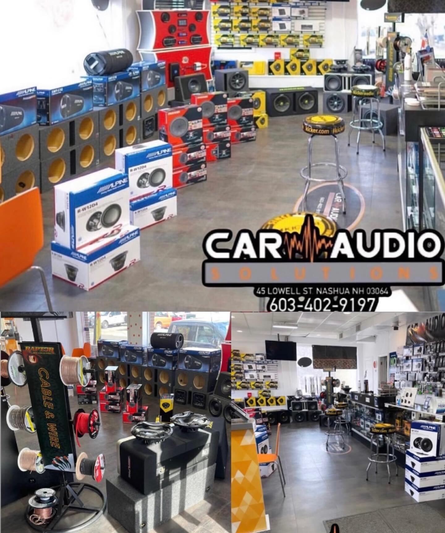 We have everything you need for your vehicle!
&iexcl;Tenemos todo lo que necesita para su veh&iacute;culo!

Come visit us today :
Vis&iacute;tanos hoy:
📍45 Lowell St., Nashua NH 03064
☎️603-402-9197

www.caudiosolutions.com 

#car_audio_solutions #c