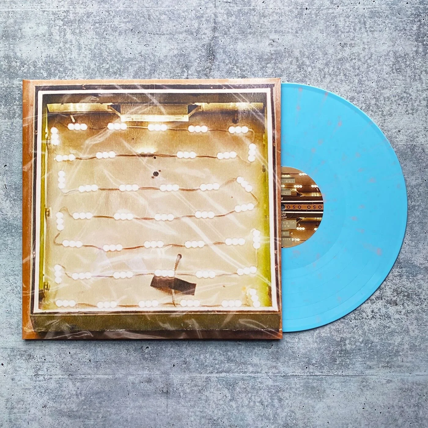 oso oso - basking in the glow (blue in pink splatter vinyl)