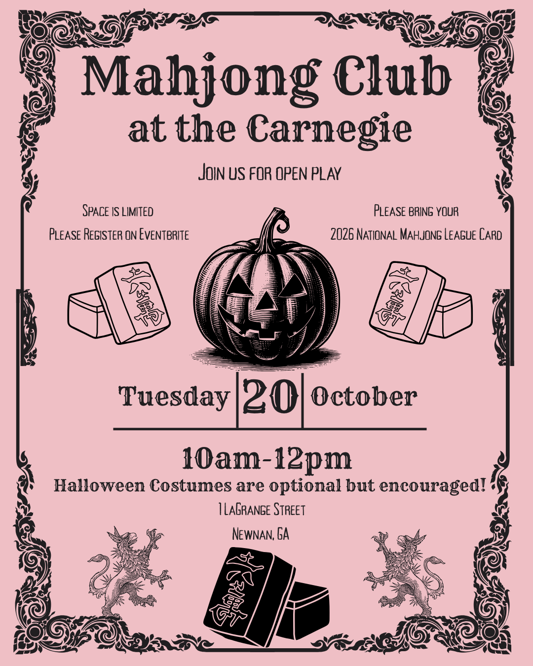 Mahjong! Open Play at the Carnegie