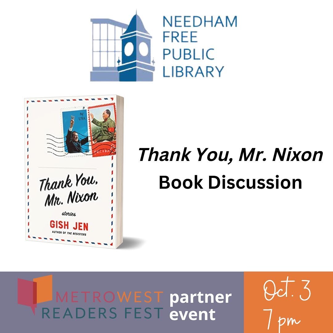 Coming up MONDAY!

&quot;Needham Connects... Building Empathy Through Books and Conversation&quot; at the @needhamfreepubliclibrary is hosting a book discussion of THANK YOU, MR. NIXON on Monday, Oct. 3 @ 7 pm via Zoom.

For more information and to r