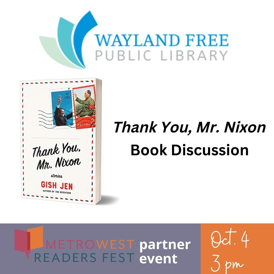 If you live in or near WAYLAND, the @wayland_library is hosting its *second* discussion of THANK YOU, MR. NIXON tomorrow, Tuesday, Oct. 4 @ 3pm.

For more info + to register for this hybrid event, visit waylandlibrary.org or head to the link in our b