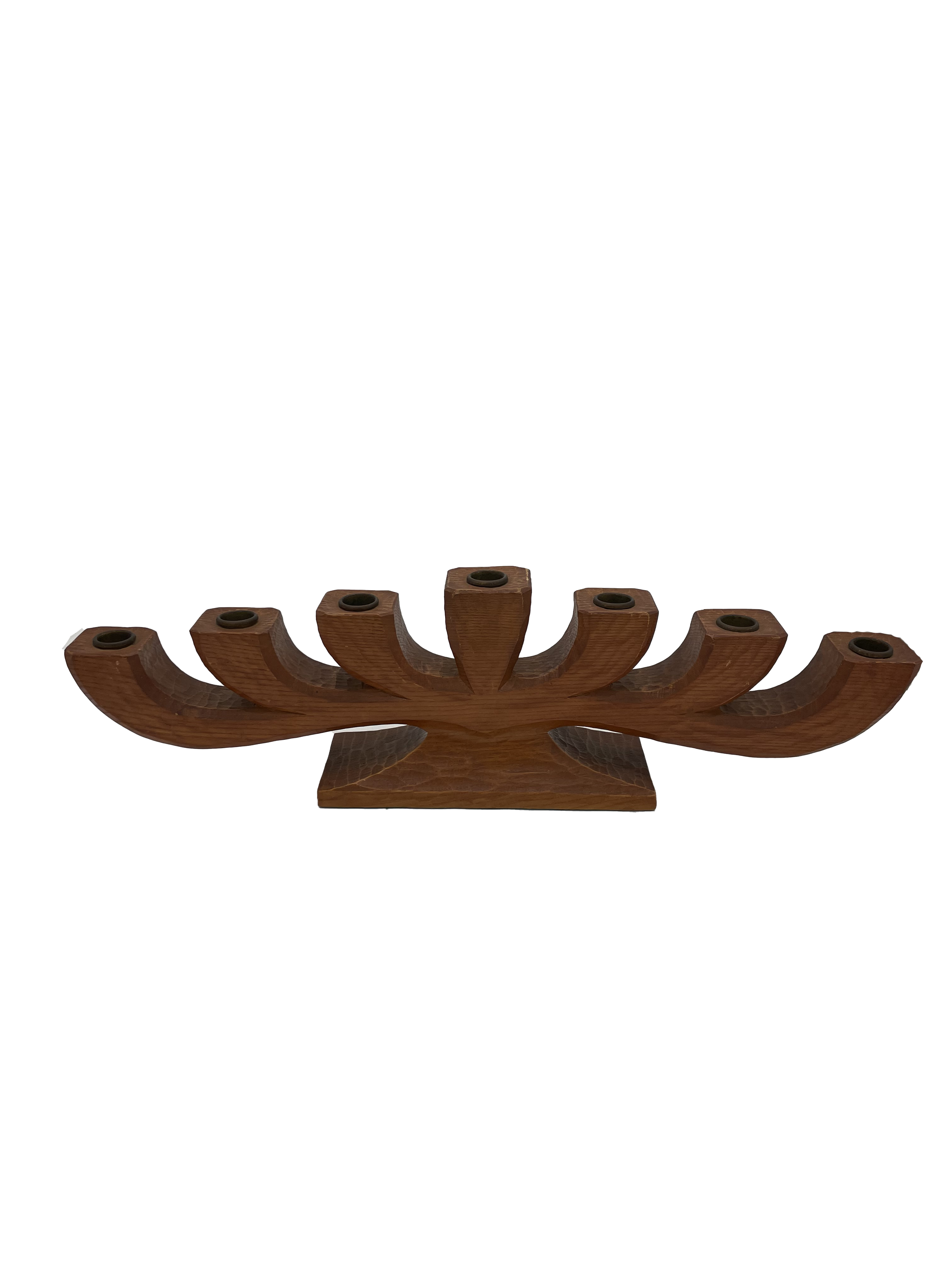 Hand Carved Wood Candelabra
