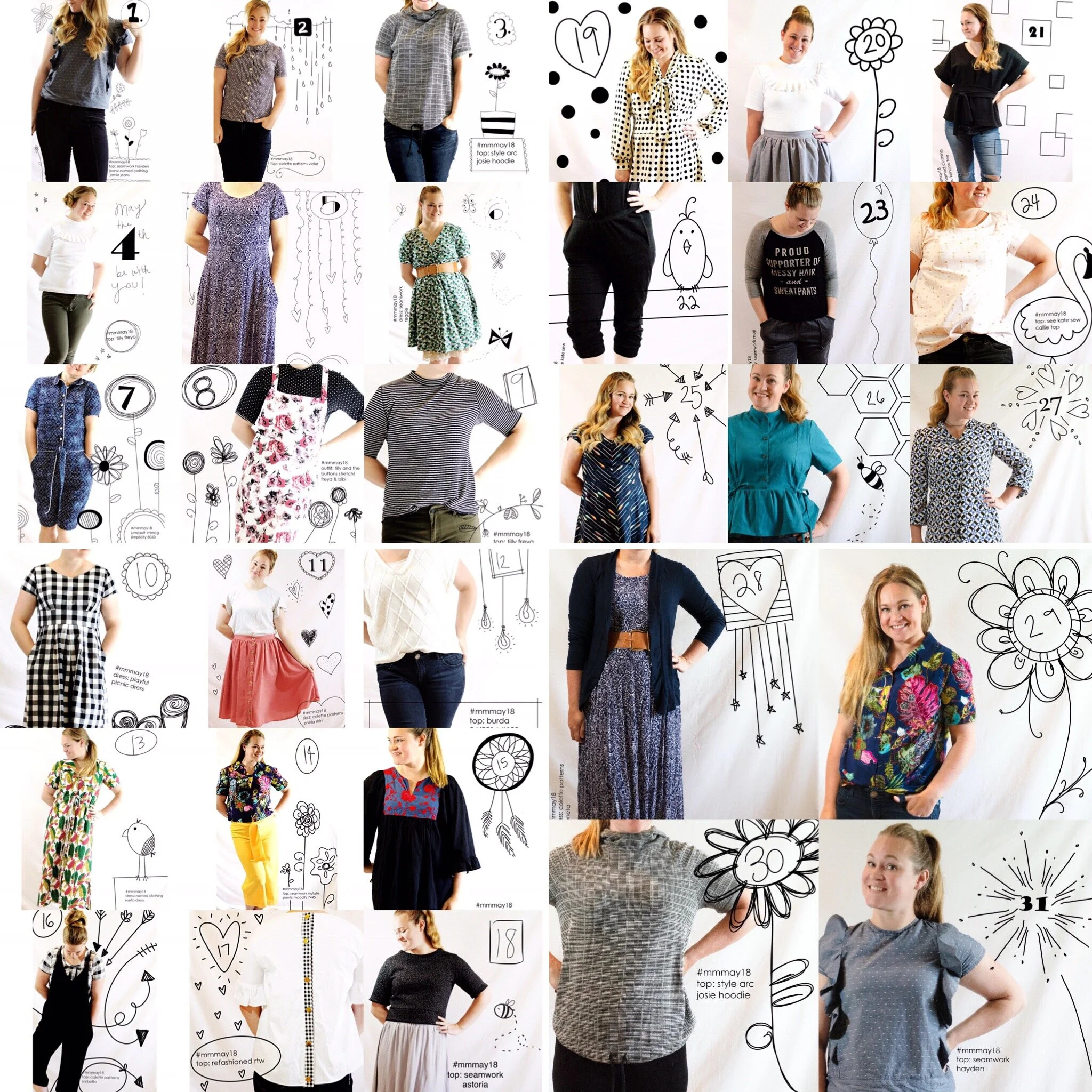 My first year participating in the Me-Made-May Sewing Challenge