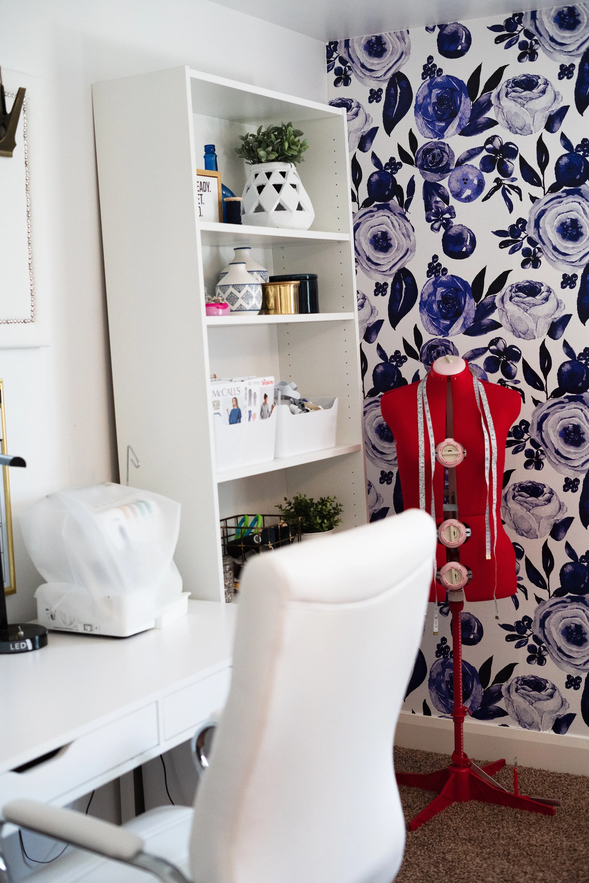 Sewing Room Makeover, Before and After