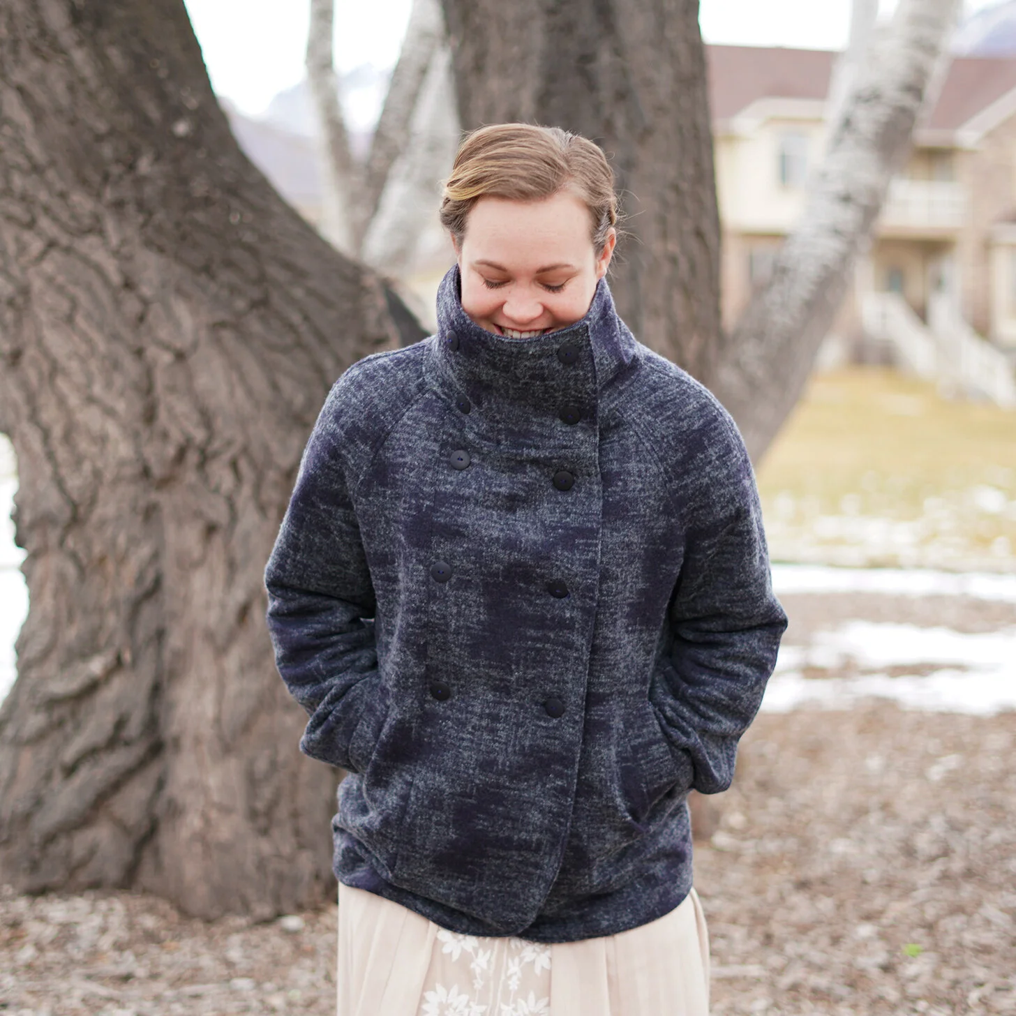 Yuzu Raglan Coat by Waffle Patterns