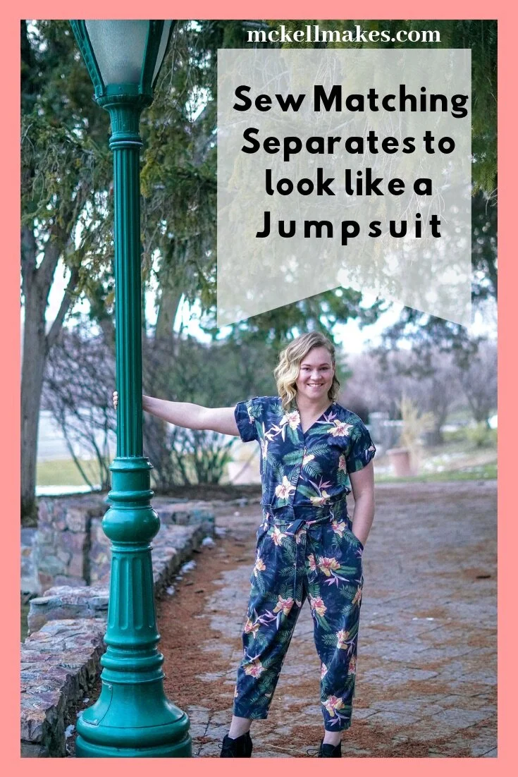 Matching separates made to look like a jumpsuit