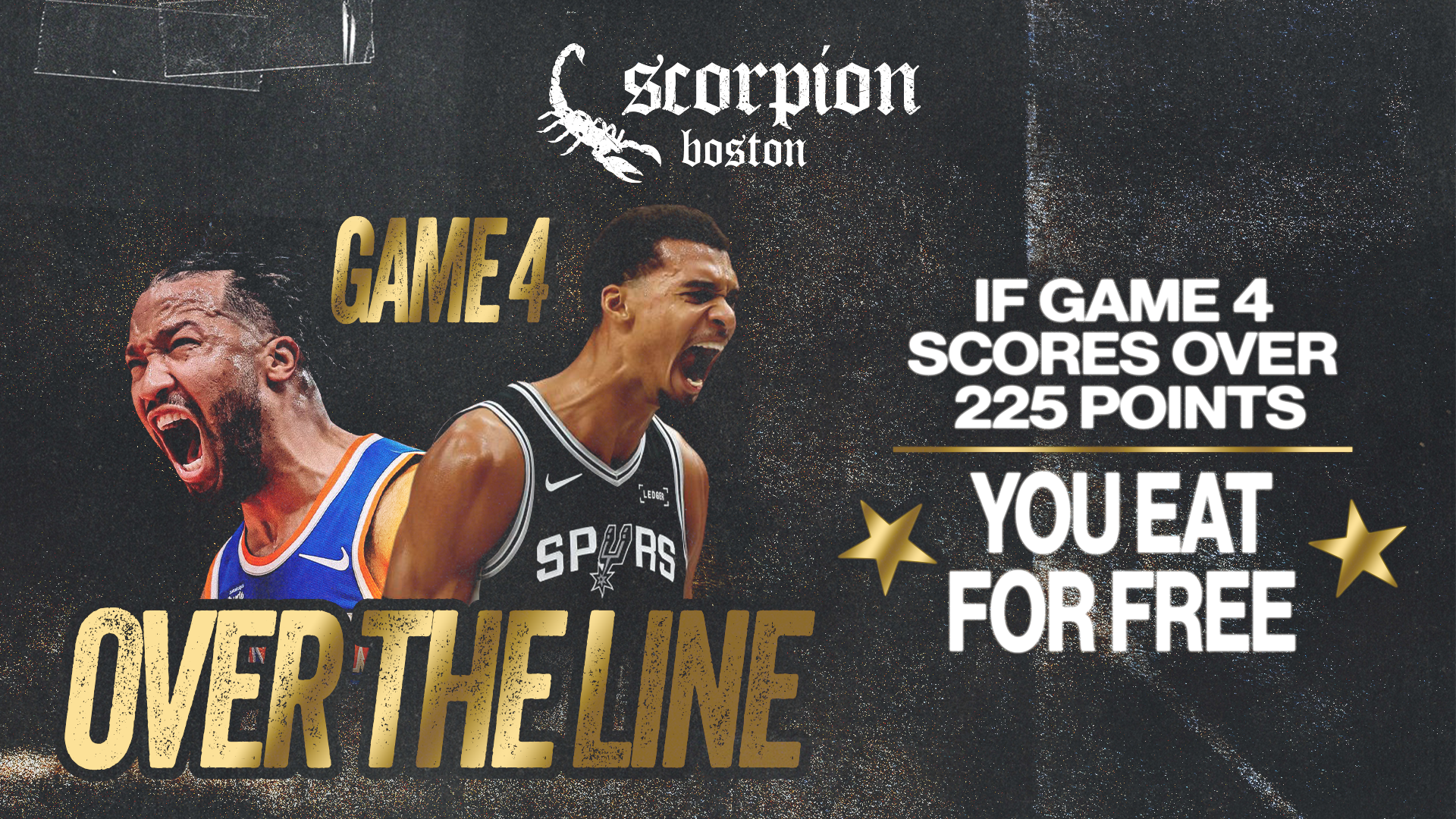 If Game 4 scores over 225 points - you eat FREE