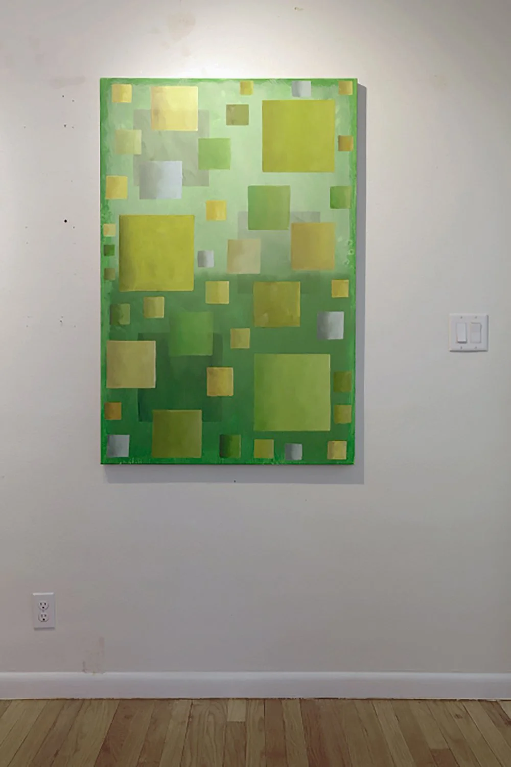 "Pixel Painting no. 4", Oil on Linen,  32in.x48in. David Haxton 2015. 