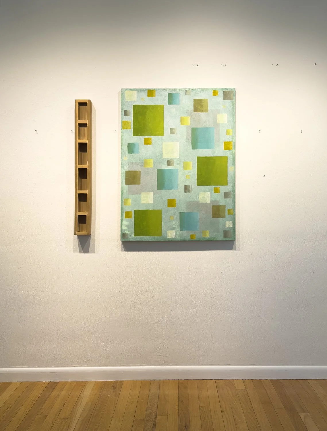 "Pixel Painting no. 16 with Device", Oil on Linen, 29 in.x 39 in. 73.66 x 99.06 cm, David Haxton 2017. 
