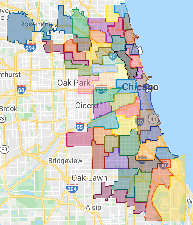 Chicago Ward Boundaries Map , Boundaries – QJPL