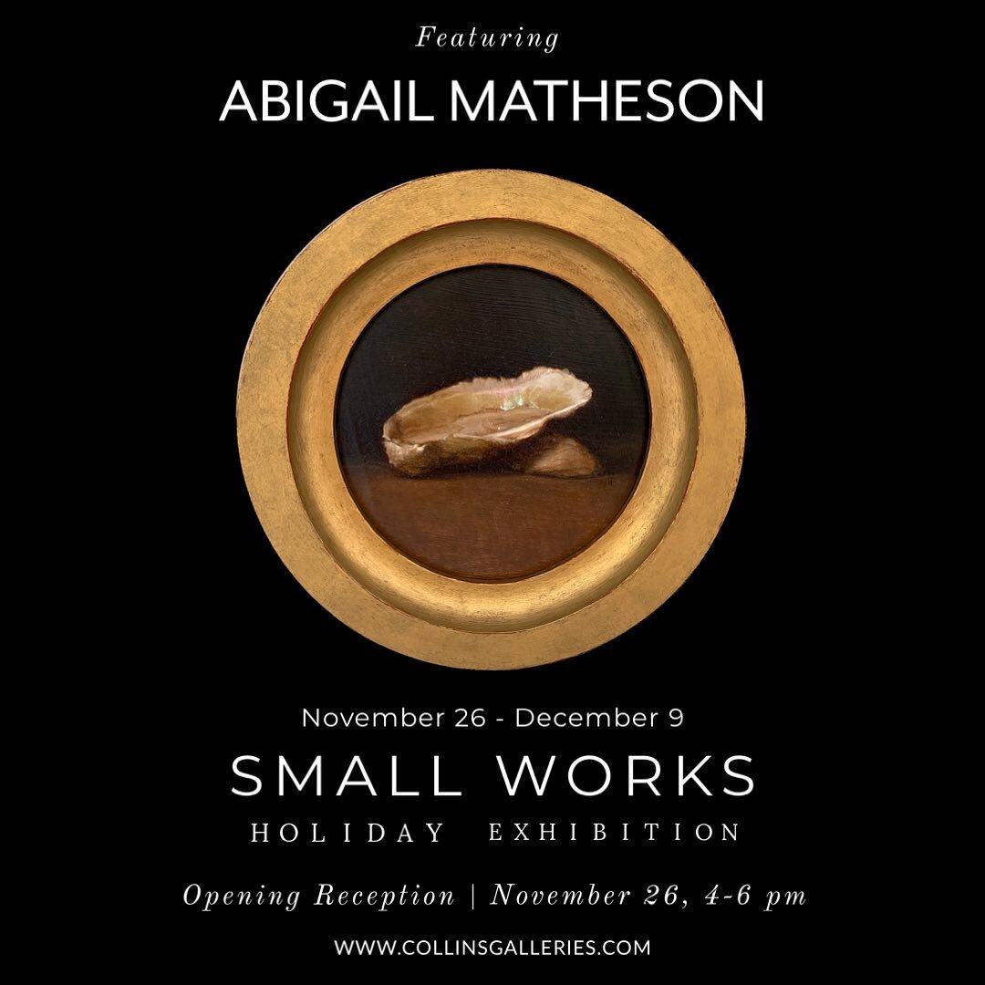 Incredibly excited &amp; proud to announce that I will have three works on display and available for purchase during the Small Works Holiday Exhibition @collinsgalleries this year! The show will run Nov 26th - Dec 9th. 

For inquiries, please contact