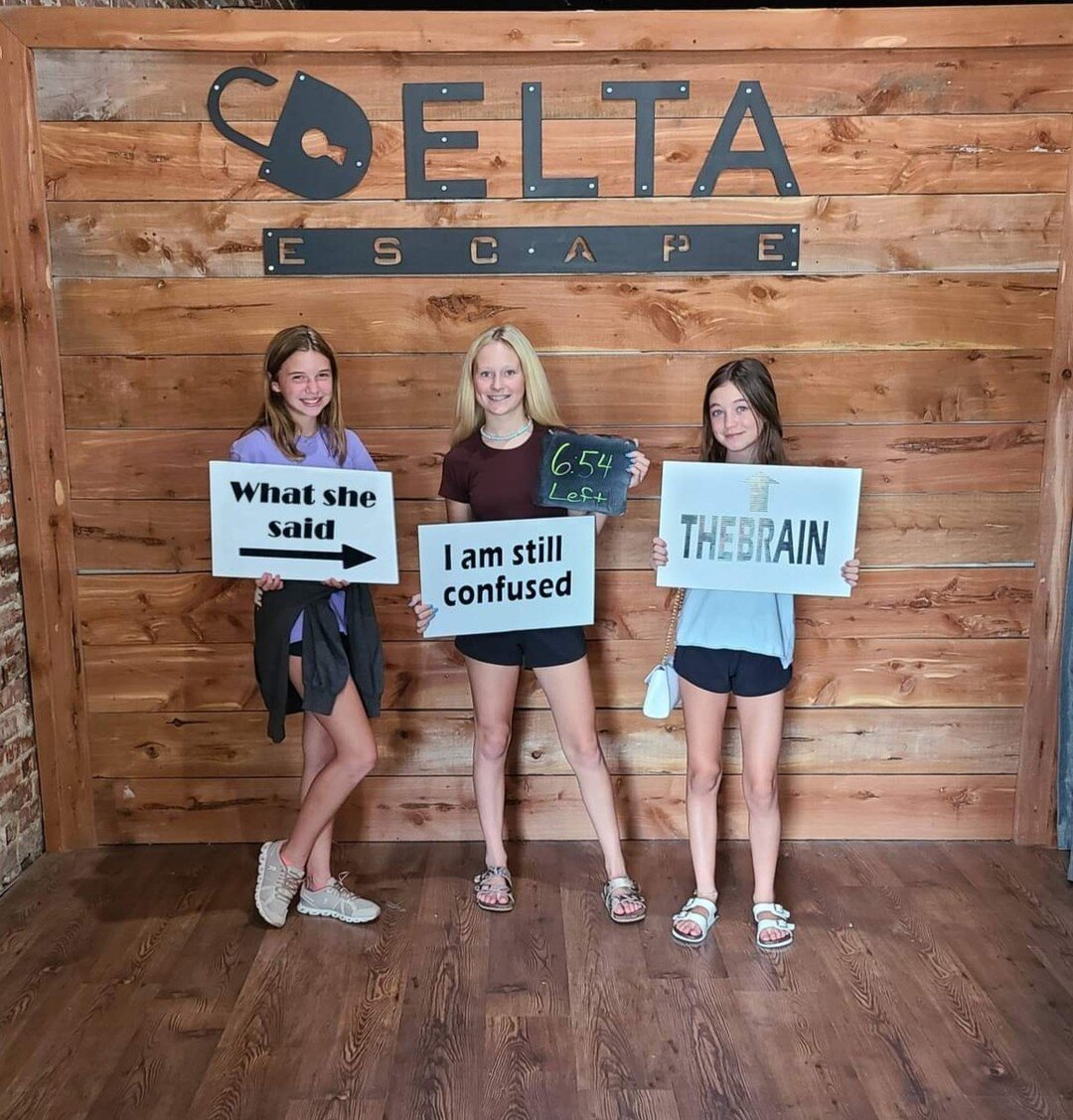 These three came in for a private booking for Delta Haunting and escaped! We heard they had a lot of fun and might be back to tackle our second room soon.

Private bookings outside of normal business hours are at no extra charge. Just give us a call 