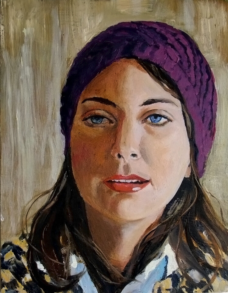  allison , oil on board, 2009, 12 x 18, available