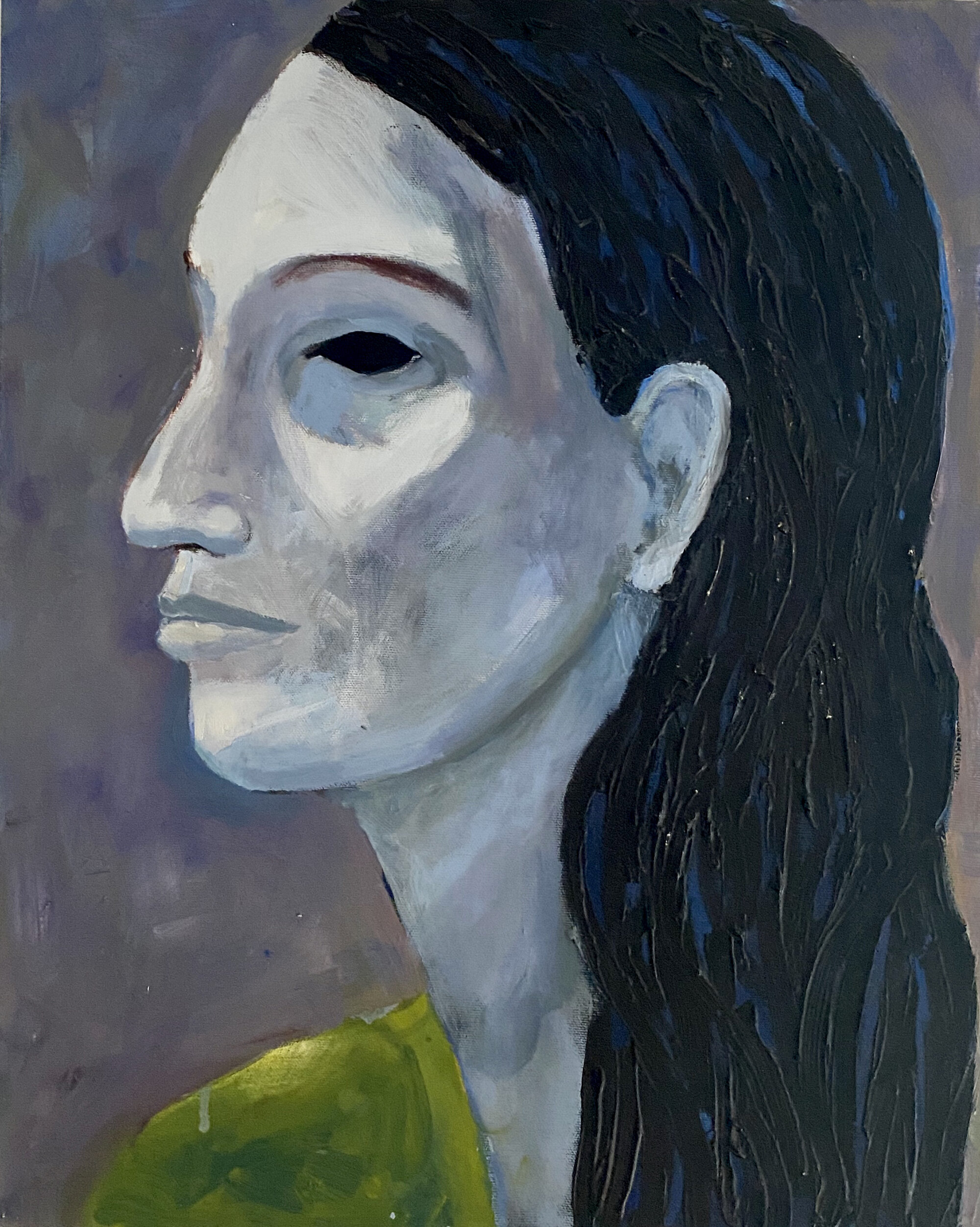  brunette , oil on canvas, 2008, 18 x 24, available