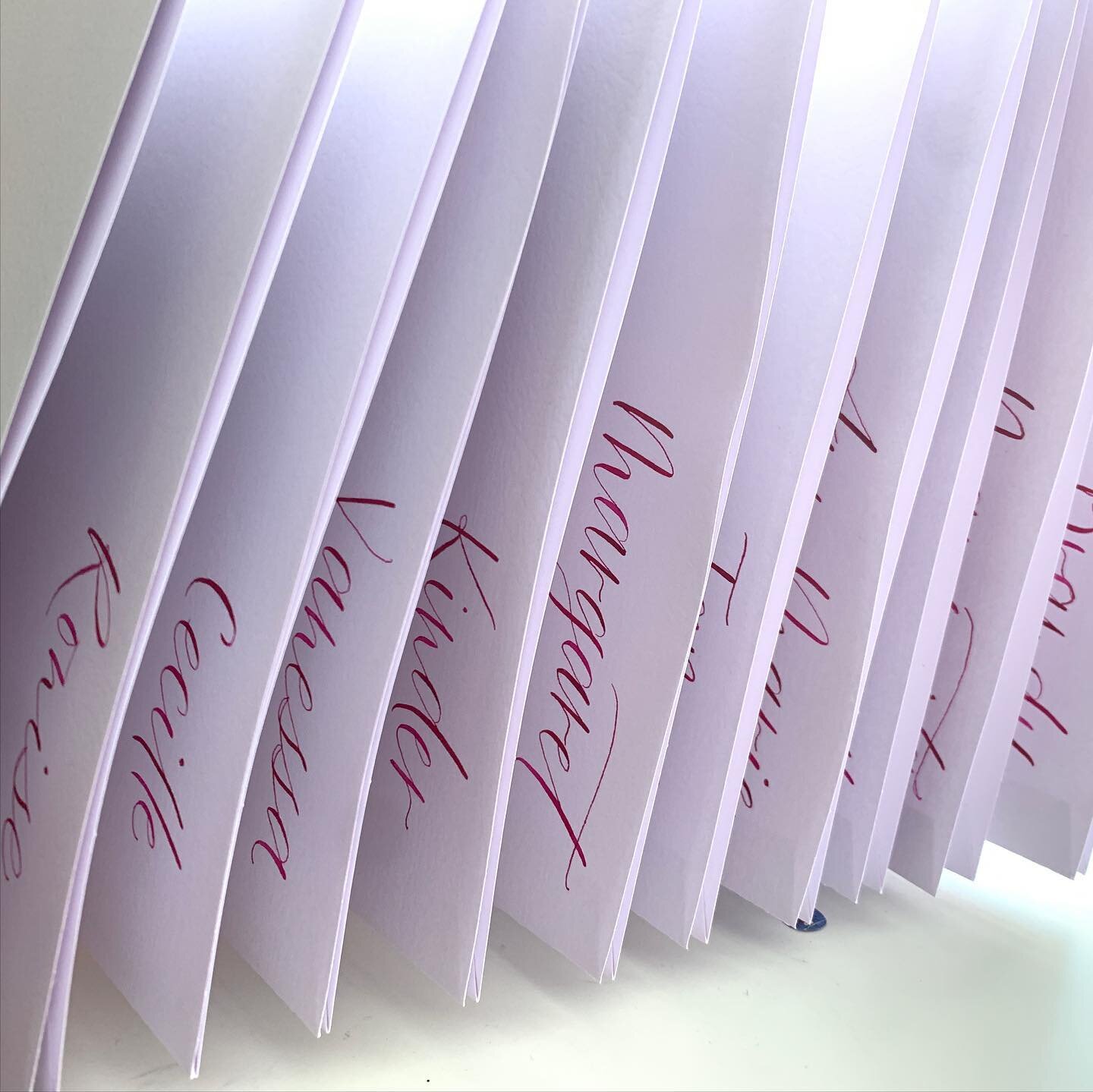 Custom calligraphy isn&rsquo;t just for invitations or envelopes! These personalized folders are for a baby shower, aren&rsquo;t they fun?! 
.
.
#customcalligraphy #placecards #babyshowerfun #makeitpersonal #marylandcalligrapher #rockvillecalligraphe