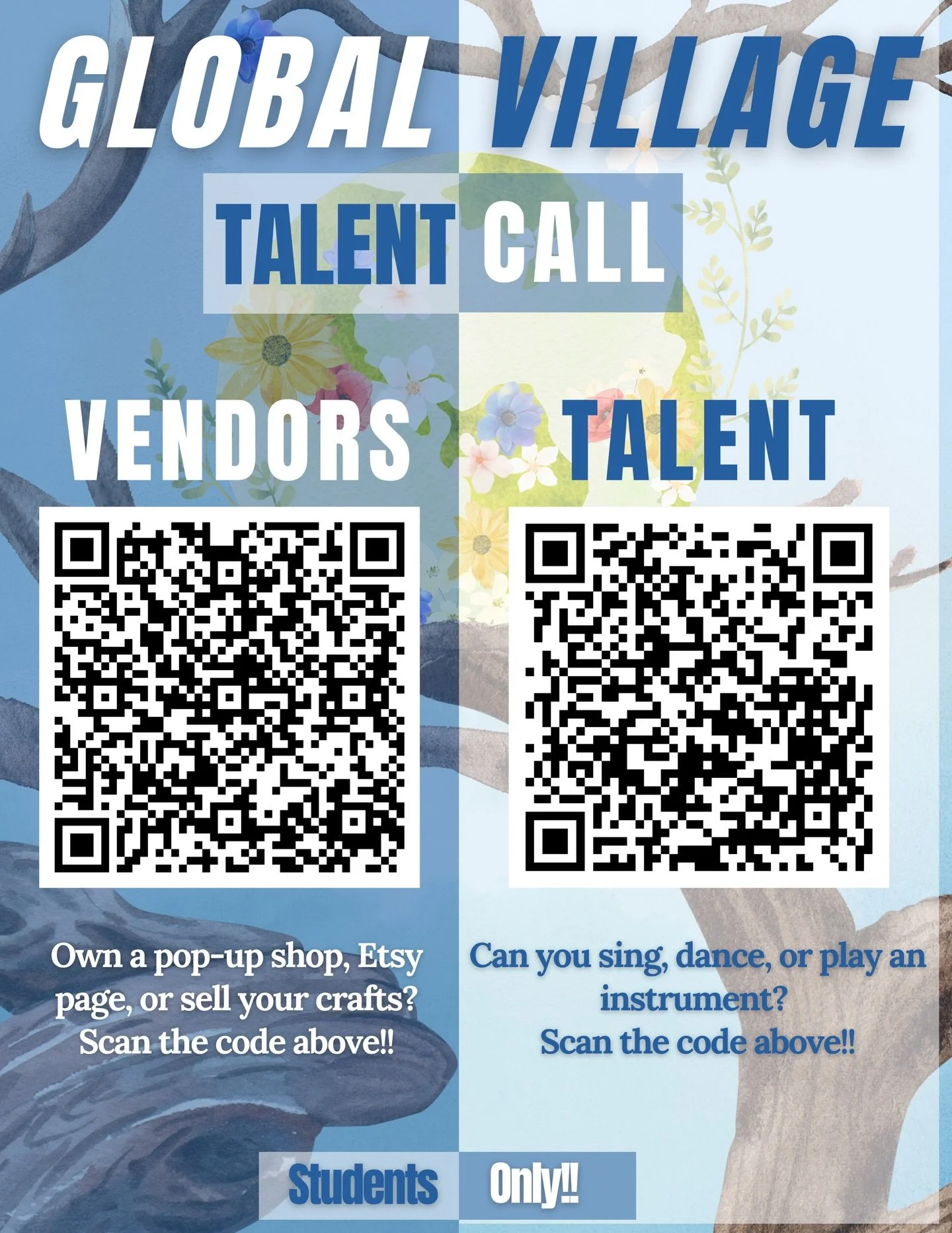 Calling all student creators and performers! 📣✨ Global Village is looking for YOU to help make this year&rsquo;s event unforgettable.

Whether you&rsquo;re a musician, dancer, or have a hidden talent, we want to see it on stage! 🎤💃 Or, if you run 