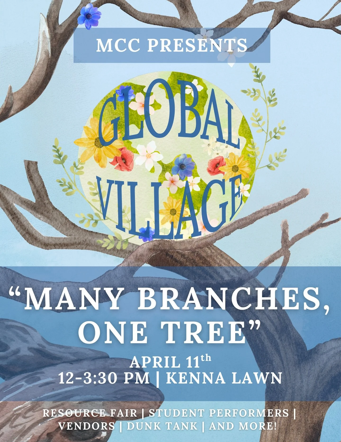 Mark your calendars! 🗓️ MCC is bringing the heat to Kenna Lawn for this year&rsquo;s Global Village.

We&rsquo;ve got a packed lineup for you: 
🎤 Student Performers 
🛍️ Local Vendors 
📚 Resource Fair 
🎯 &hellip;and yes, a DUNK TANK! 💦

Details: