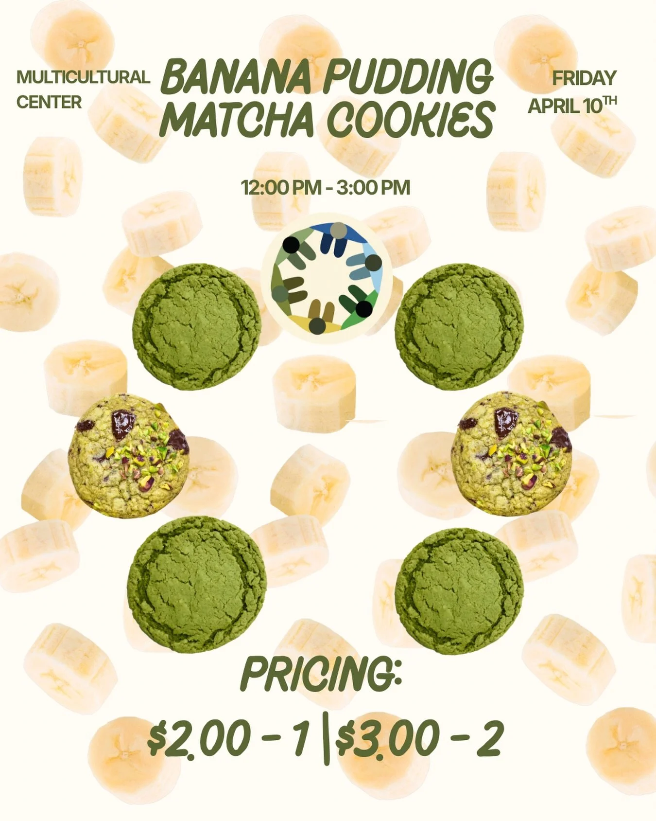 Ever tried a matcha cookie topped with banana pudding? 🍵🍌
.
If not, now is your chance! The MCC is serving up this iconic duo this Friday, April 10th. Come satisfy your sweet tooth and support a great cause!
.
The Details: 
🗓️ Friday, April 10th 
