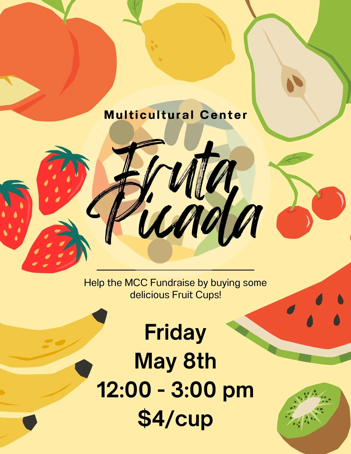 Get ready to treat yourself for a good cause! 🍓🍉 
.
The Multicultural Center is hosting a Fruta Picada Fundraiser, and you&rsquo;re invited!
.
Whether you need a midday pick-me-up or a healthy snack between classes, we&rsquo;ve got the perfect frui