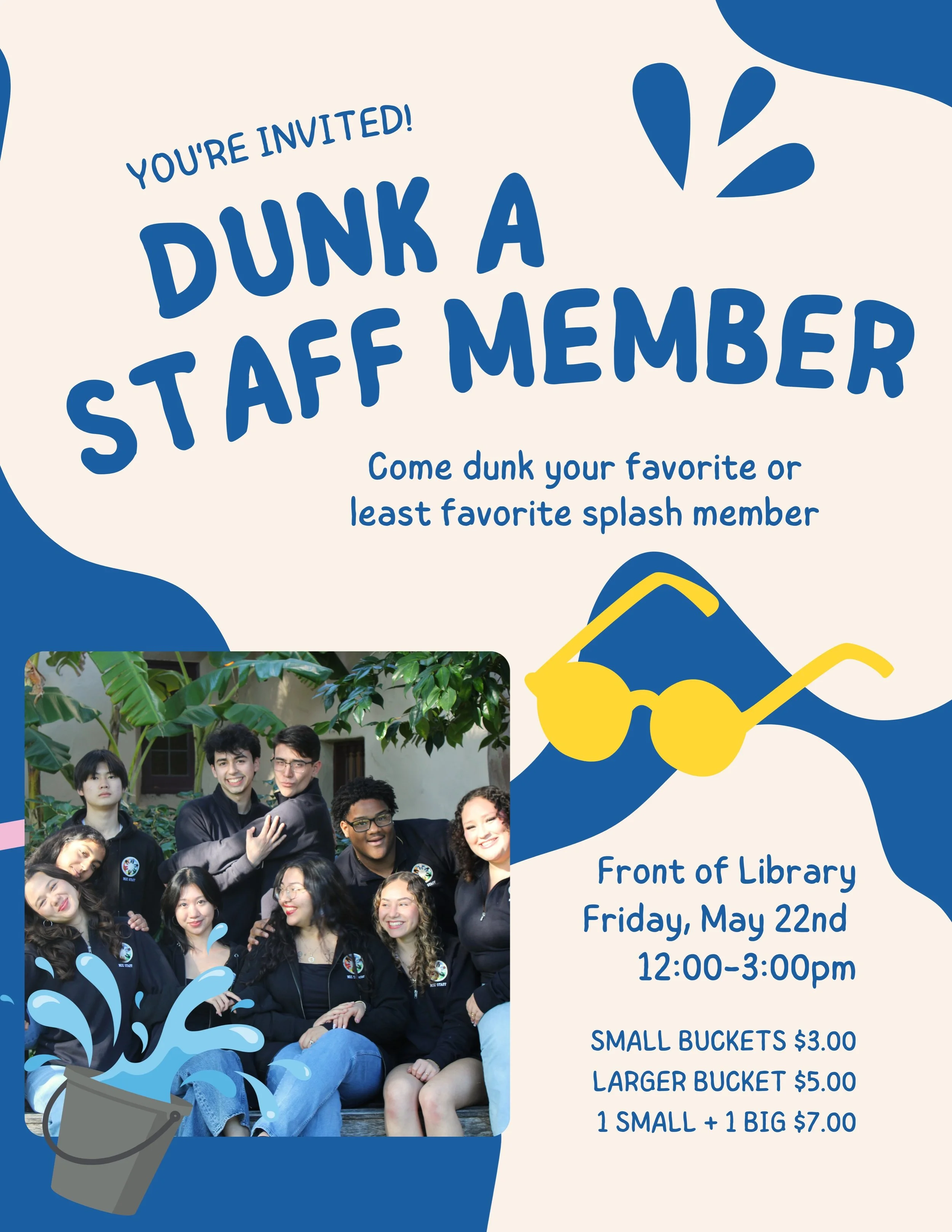 Back by popular demand it&rsquo;s Dunk a Staff Member! 
.
The year is almost finished and summer is almost here. Whether it&rsquo;s to celebrate a long year together or make even on a long overdue grievance now is the time!!
.
Details: 
Location - Fr