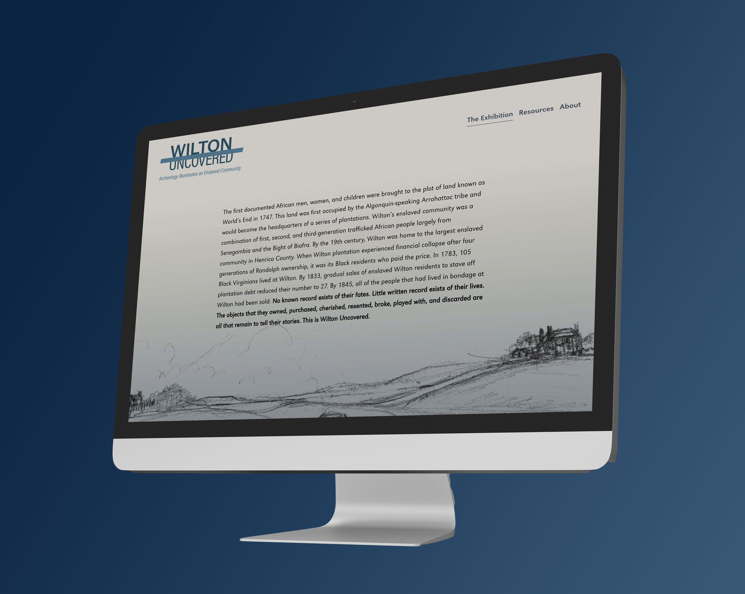 Wilton Uncovered: Museum Exhibition Website Design