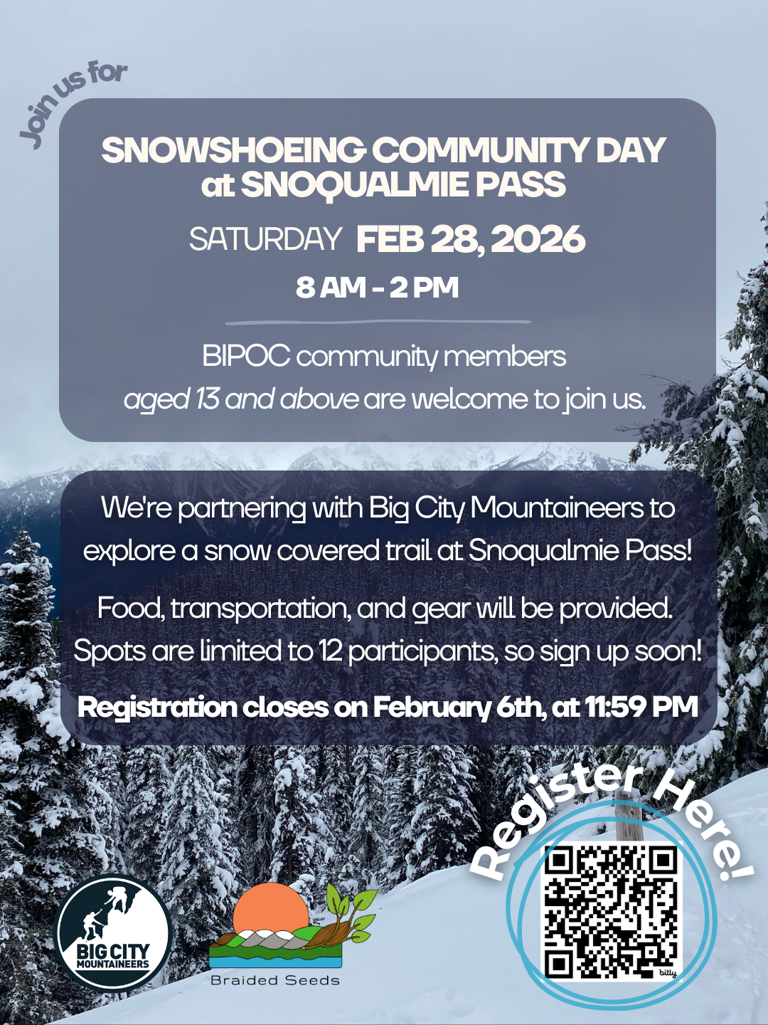 Community Day: Snowshoeing at Snoqualmie Pass