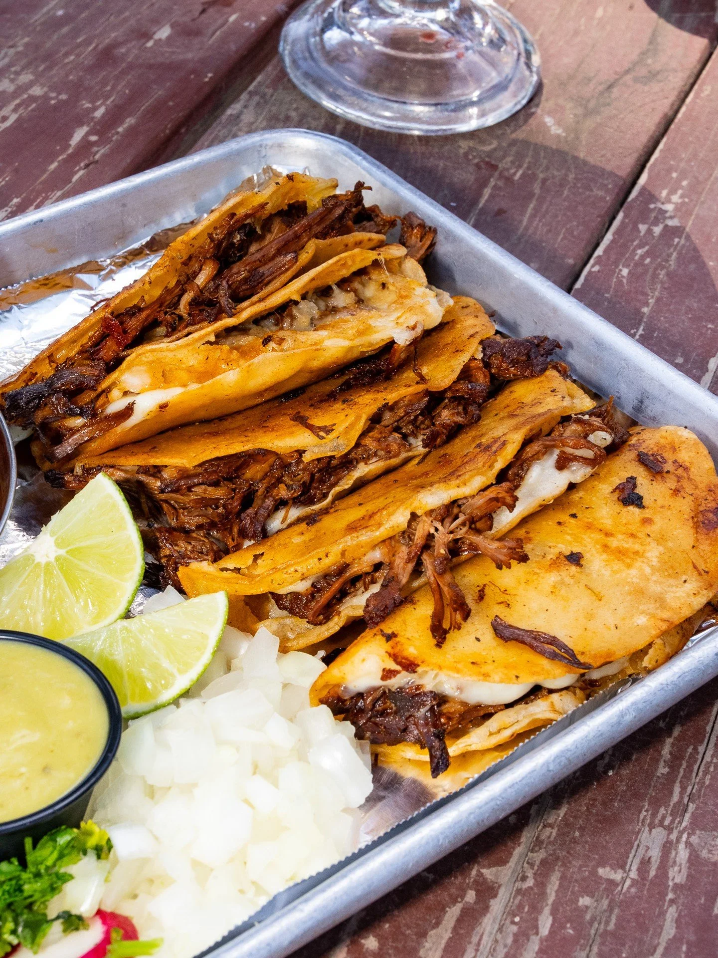 One taste of our Quesabirria Tacos and we promise they&rsquo;ll stay on your mind long after the last bite. 🔥