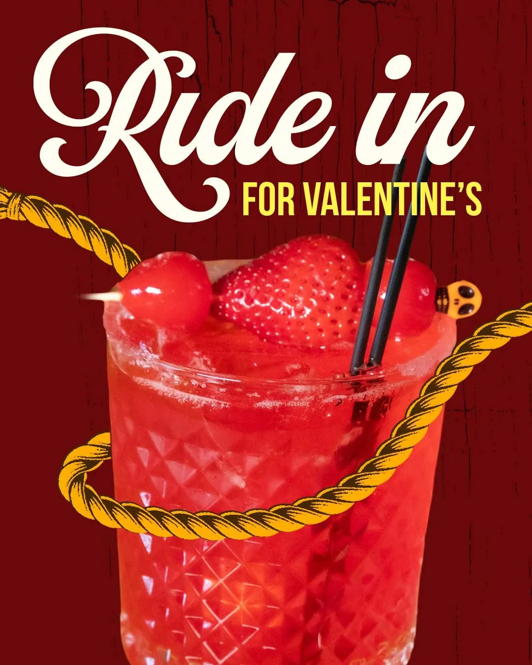 Sweet like strawberries, strong like a cowboy 🍓🤠

Have a taste of our El Chico Fresa for only $6.99 this Valentine&rsquo;s Day. Only at Aye Toro. 🌵

#ValentinesDay