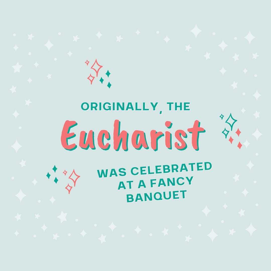 In the first century CE, the Lord&rsquo;s Supper was really supper. Eucharist was celebrated as part of a typical ancient banquet, in which a full meal would be served. Ancient banquets were formal and had a set structure with specific seating based 