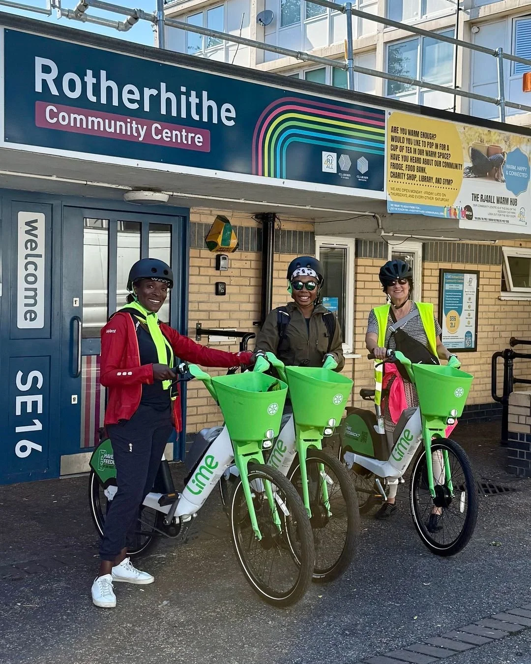 Some community action from WCCC: 
We partnered with @rj4all_, to supply bikes and lead a group ride out of their community centre in Rotherhithe. Huge thanks to @Lime for backing the idea & giving us free use of their bikes π‍π©ππΏ
And af