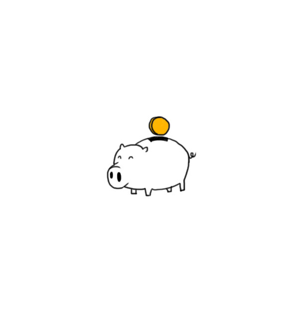 Doodle of a piggy bank