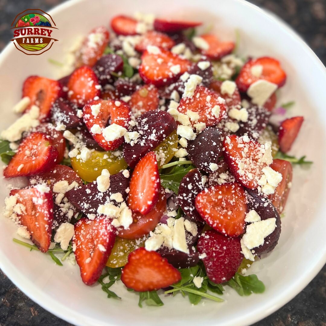 Making the most of the strawberry season🍓

Strawberry feta salad made with freshly picked strawberries from #surreyfarms

✔️Strawberry UPick open at 4981 King George Blvd
✔️Already picked available 

Farm Markets:
5180 152 Street
4981 King George Bl