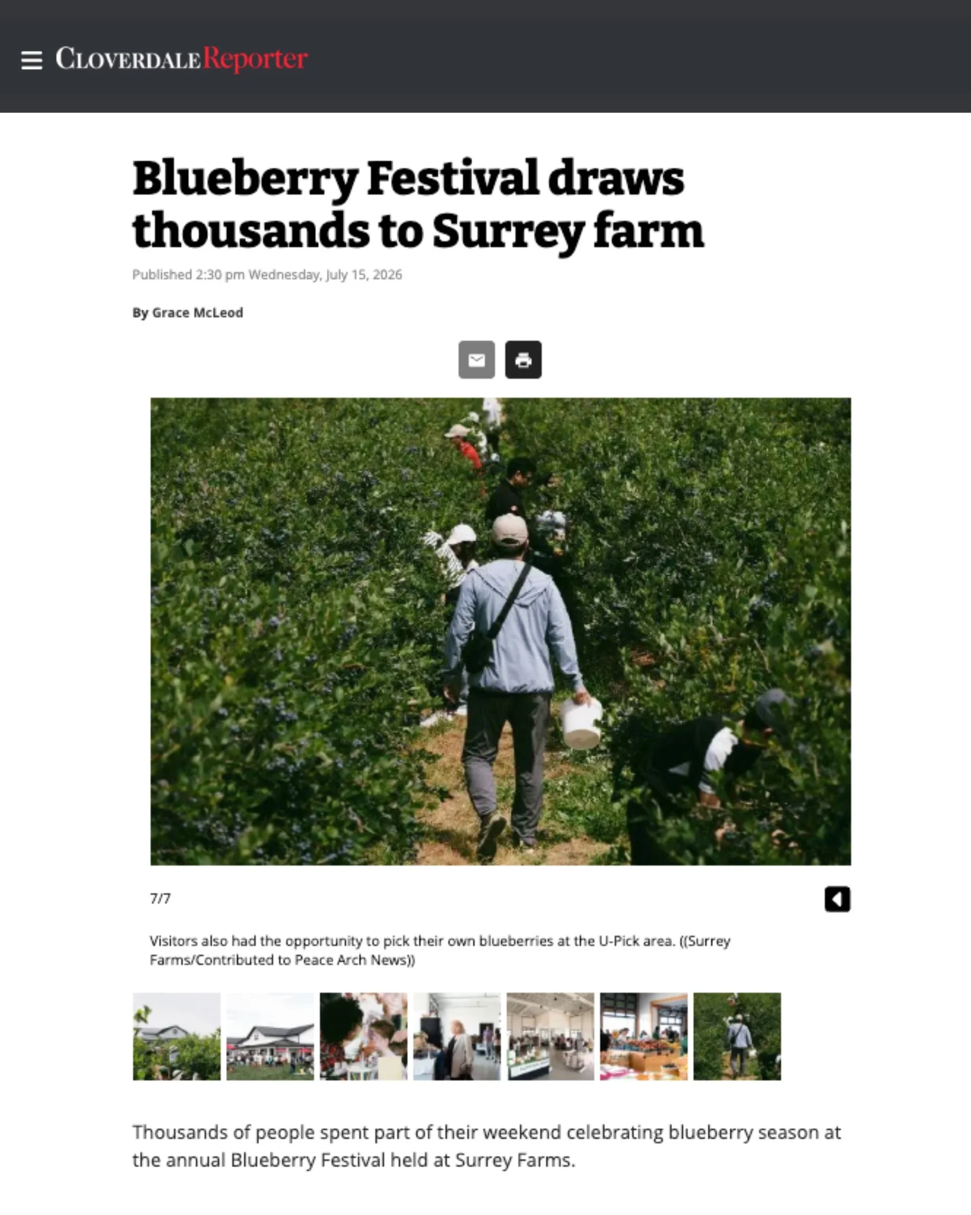 The best part of farming isn&rsquo;t just growing food, it&rsquo;s bringing people together&hearts;️

Last weekend, our annual Blueberry Festival&nbsp;welcomed thousands of families, friends, and neighbours for a day of fresh blueberries, local ven