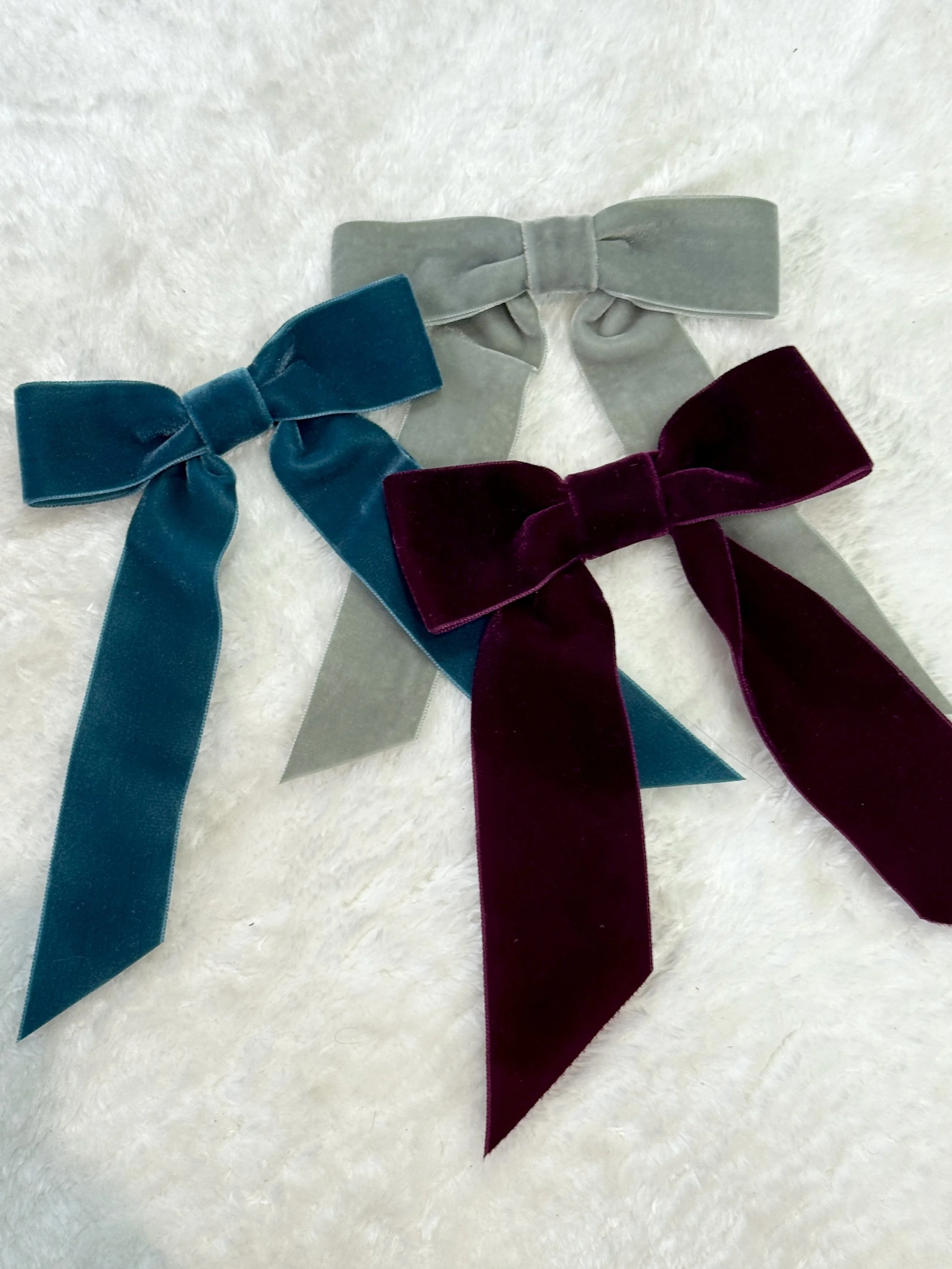 Velvet Bow Hair Bows Hair Clip