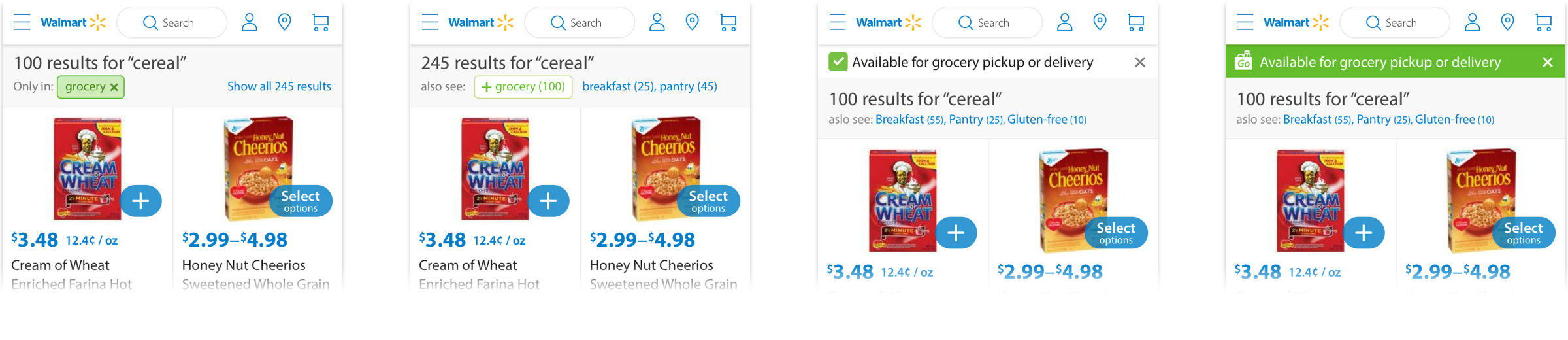 Variations on search results sub-headers