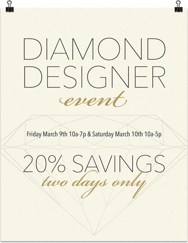 In-store poster and mailers for the annual diamond designer event