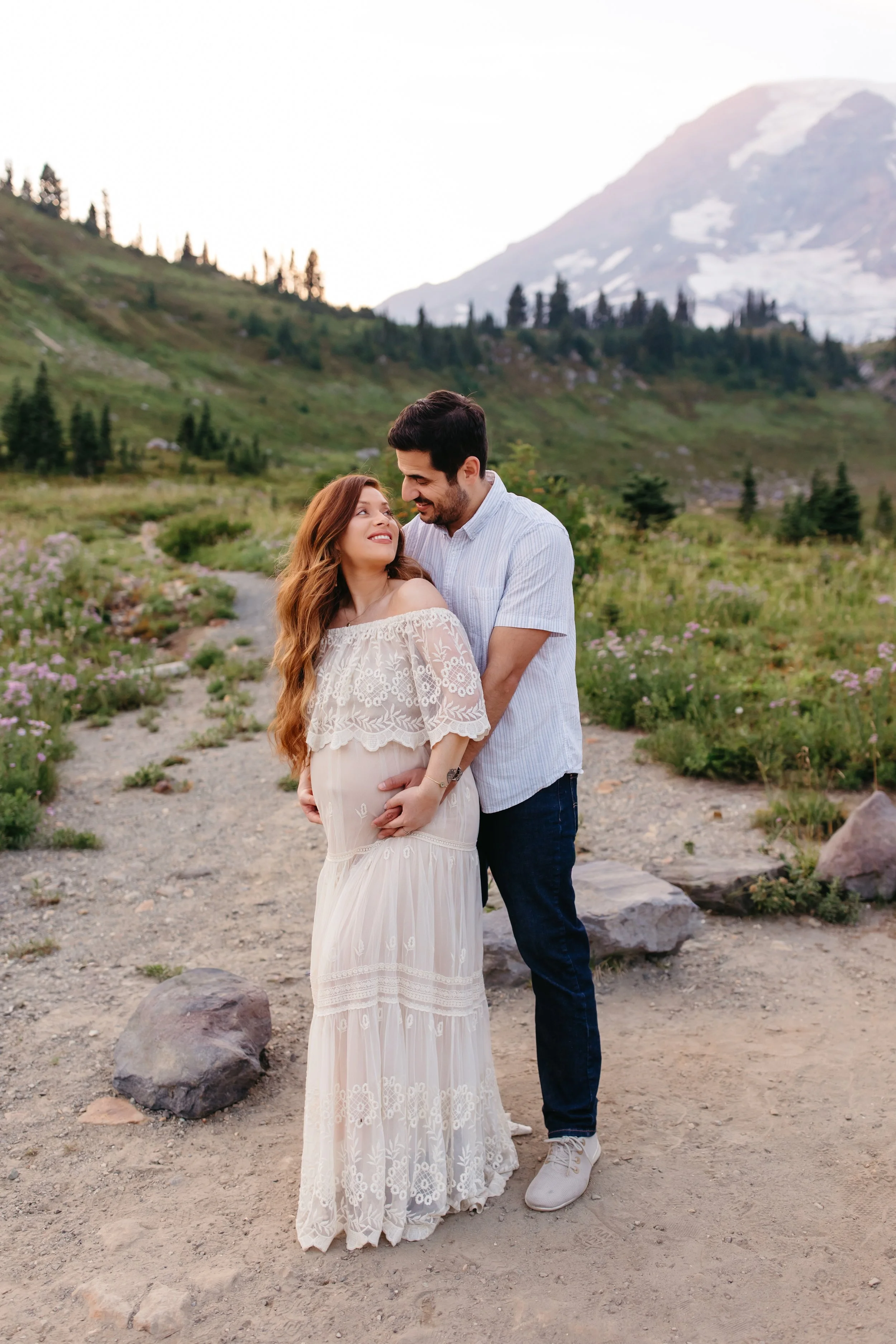 Mt. Rainier Maternity Session at Sunset