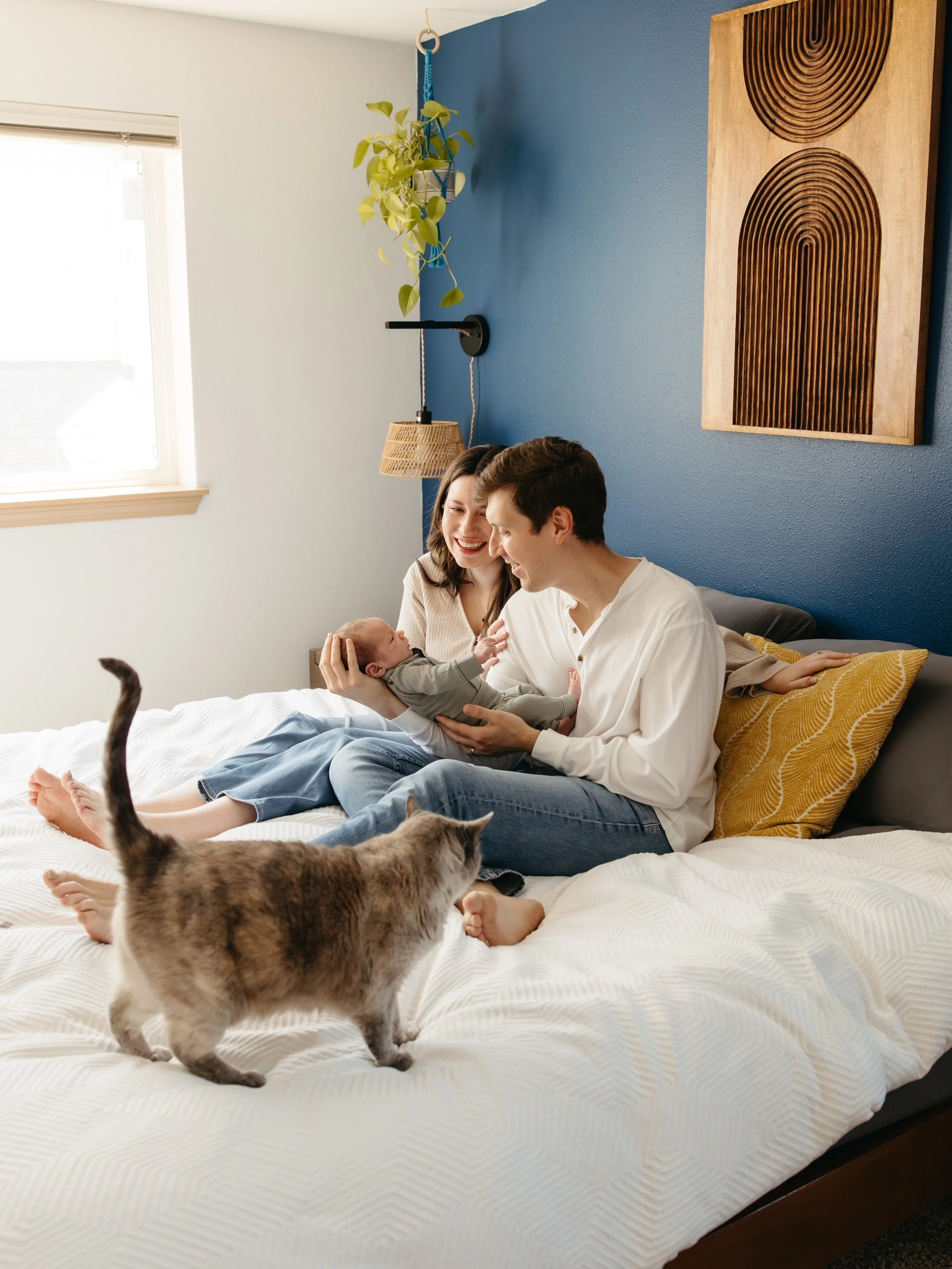 The way your whole world and sense of time shifts when your baby comes home. Days that feel long. Long days that feel short because they just grow way too damn fast. 

The new sounds that fill the rooms you walked through imagining what life would fe