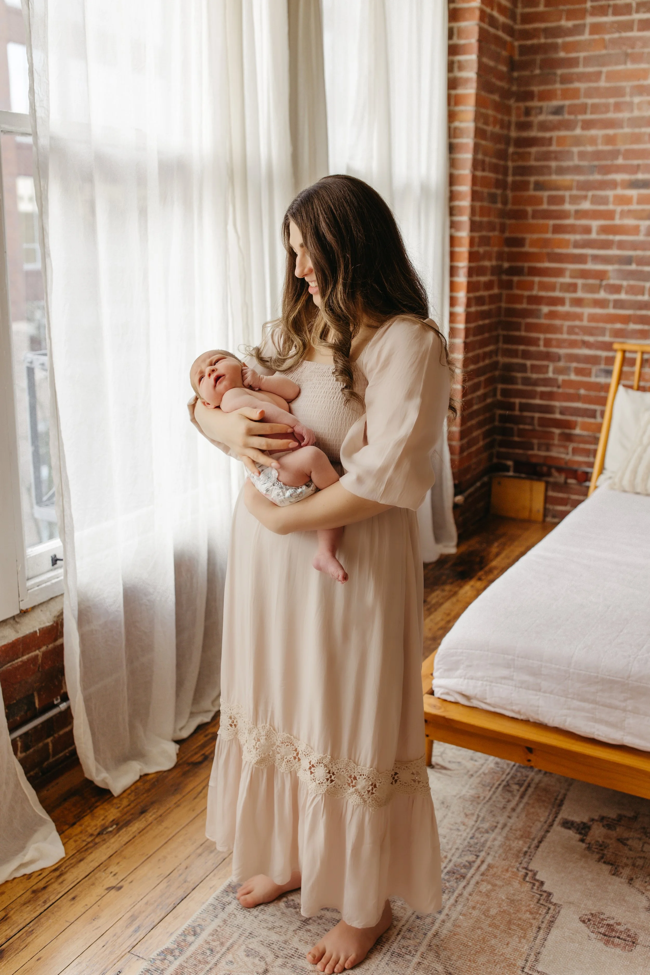 Cream Medium Maxi with Lace Detail (Medium)