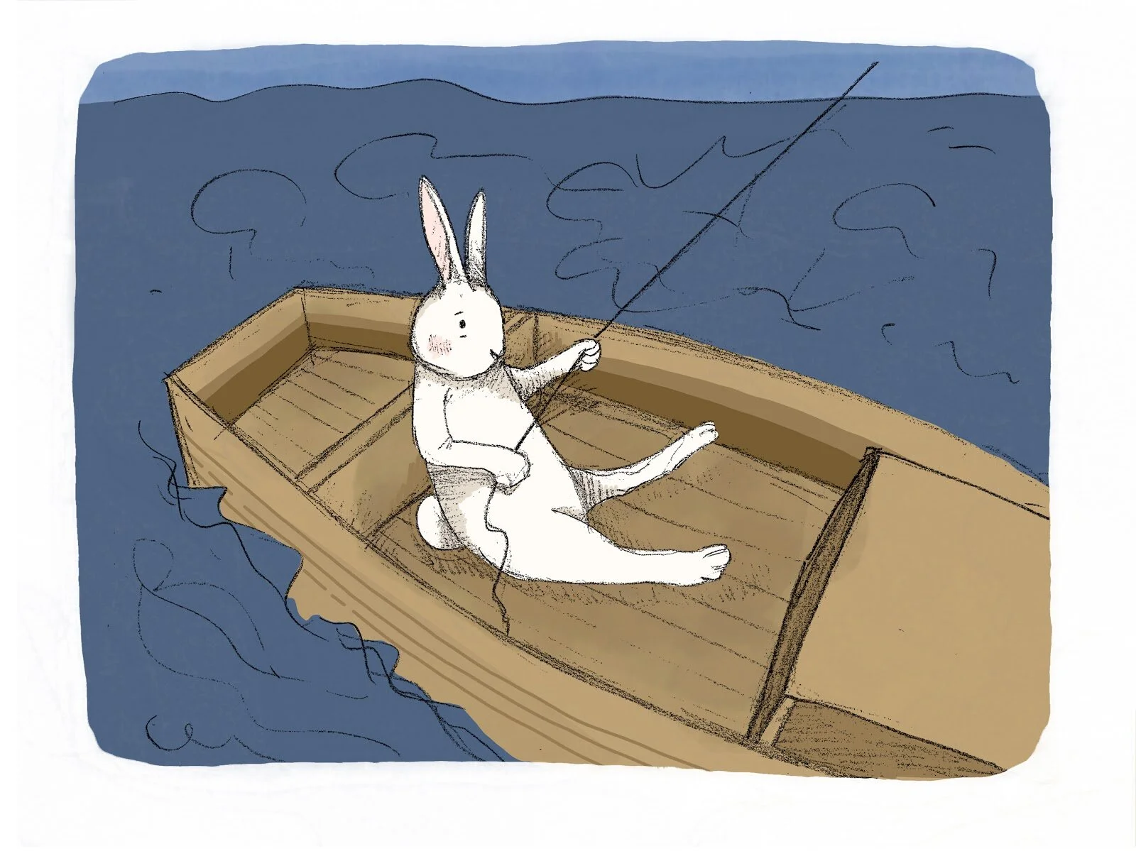 As Jack sailed out of the familiar bay and into the more open waters of the sea, he was both nervous and excited. He kept his focus on the play of the sail as he moved away from the shore.