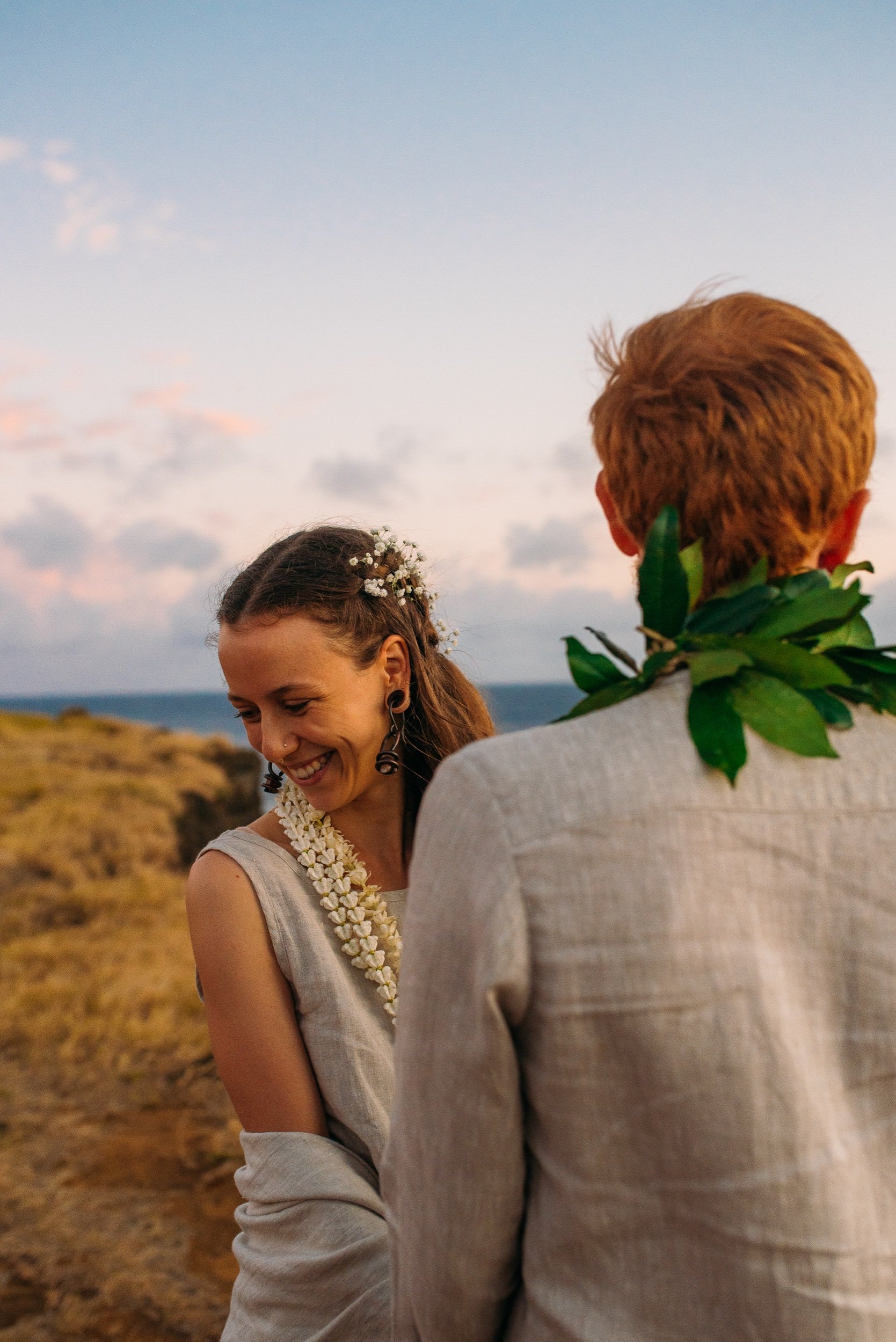 Big island sunset wedding ceremony